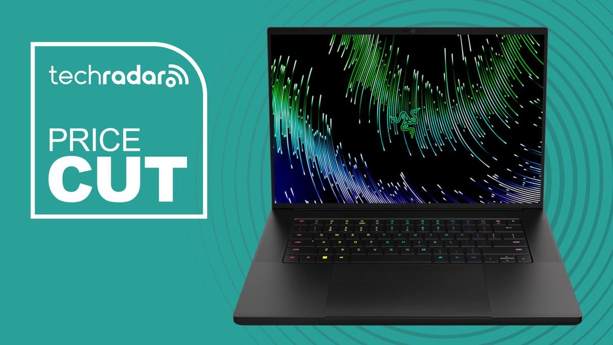 The Razer Blade 16 gaming laptop.